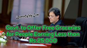 Govt. to Offer Free Groceries for People Earning Less than Rs. 25,000